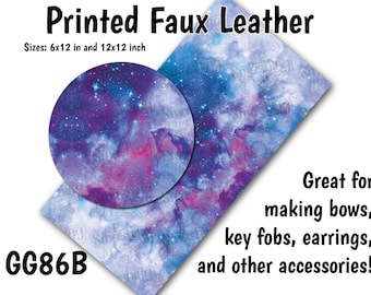 Textured Space Faux Leather Sheet/Printed Faux Leather for Earrings/Leather Fabric for Bows/Leatherette Sheets/Synthetic Leather