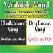 Dry Erase Vinyl/Chalkboard Vinyl/Writable Vinyl/Specialty Vinyl/Permanent Vinyl/White Dry Erase Vinyl Sheet/Chalkboard Permanent Vinyl 