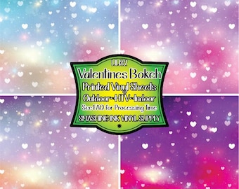 Valentine Bokeh Adhesive Vinyl | Heat Transfer | Faux Leather | Laser Safe Materials