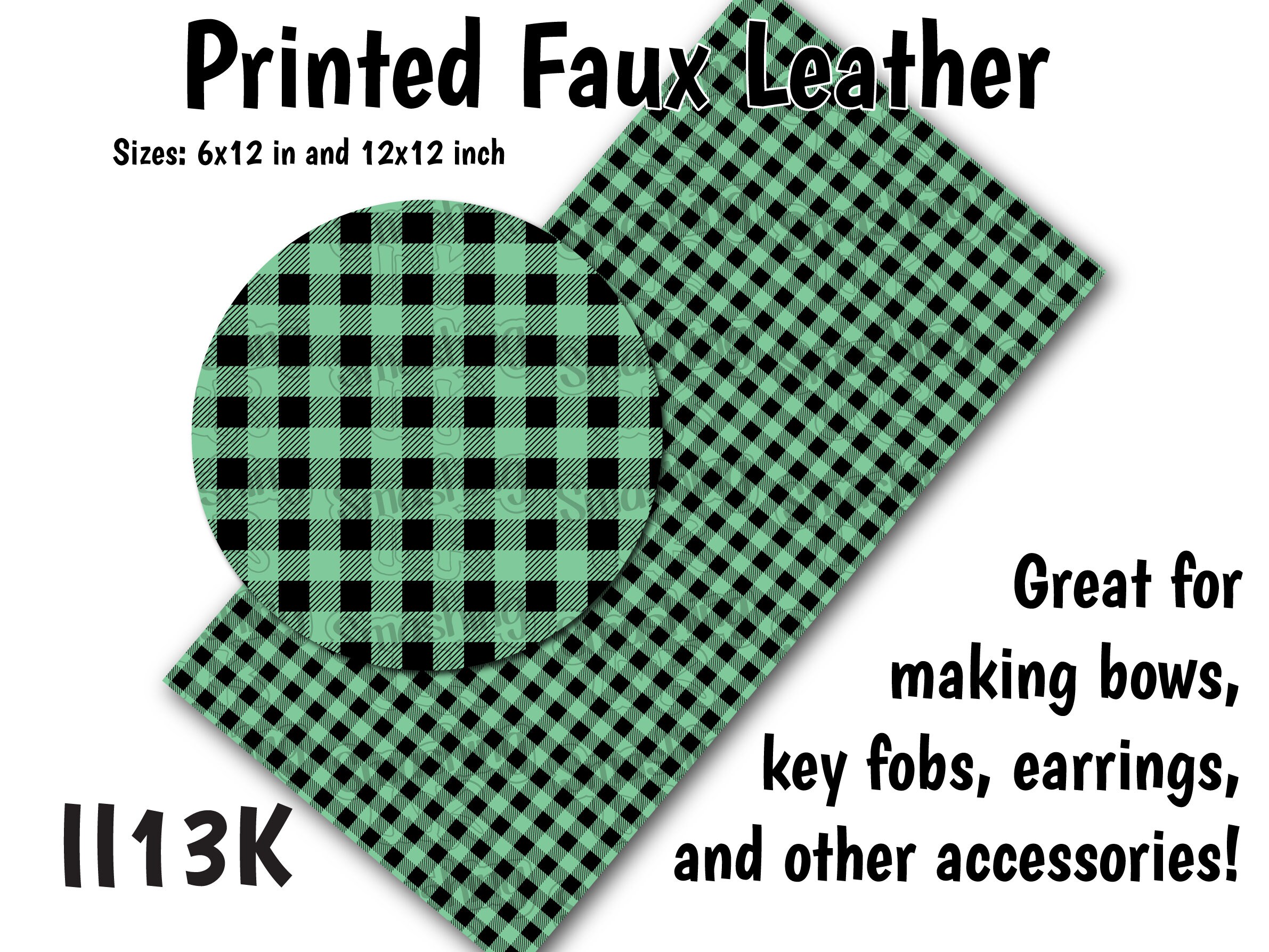 Buffalo Plaid Faux Leather FULL Sheets, 8 x 13 inches Faux Leathers, Cricut  Leather Sheets, Synthetic Leather, Leather Fabric Sheets