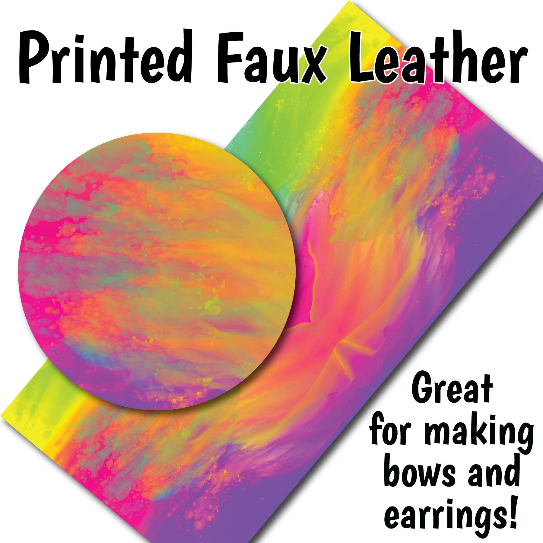 Paint Splatter Faux Leather Sheet/printed Faux Leather for Earrings/leather  Fabric for Bows/leatherette Sheets/synthetic Leather 