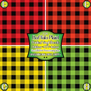 Buffalo Plaid Vinyl/Printed Heat Transfer Vinyl/Patterned Vinyl/Printed 651 Vinyl/Printed 631 Vinyl/Printed Outdoor Vinyl/Printed HTV