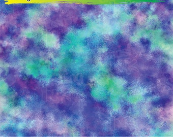 Purple Teal Watercolor Adhesive Vinyl | Heat Transfer | Faux Leather | Laser Safe Materials