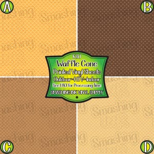 Waffle Cone Adhesive Vinyl | Heat Transfer | Faux Leather | Laser Safe Materials