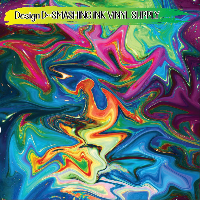 Multicolor Swirl Vinyl/printed Heat Transfer Vinyl/patterned | Etsy