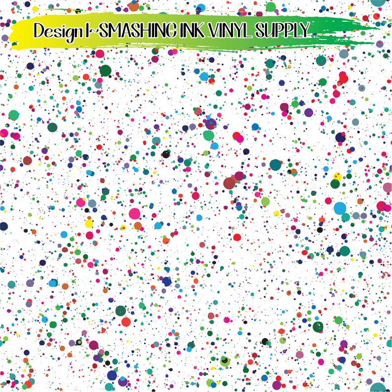 Paint Splatter Vinyl/printed Heat Transfer Vinyl/patterned Etsy