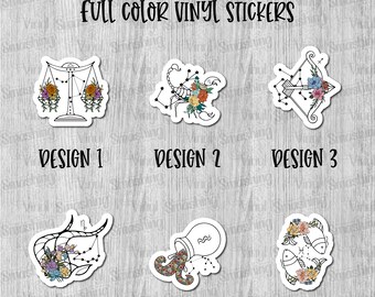 Zodiac Symbols 2 Full Color Sticker/Printed Vinyl Sticker/Printed Vinyl Decal/Bulk Printed Decals/Bulk Vinyl Decals