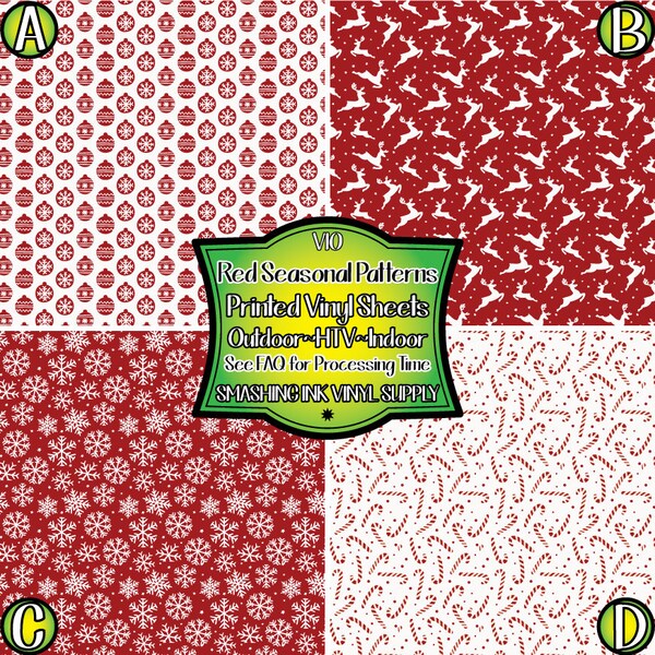 Red Holiday Vinyl/Printed Heat Transfer Vinyl/Patterned Vinyl/Printed 651 Vinyl/Printed 631 Vinyl/Printed Outdoor Vinyl/Printed HTV