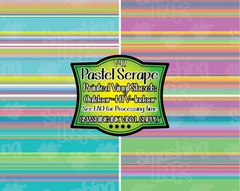 Pastel Serape Adhesive Vinyl | Heat Transfer | Faux Leather | Laser Safe Materials