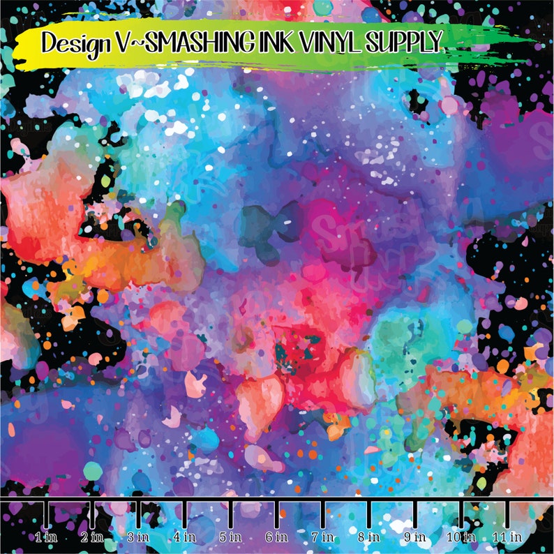 Colorful Splatter Vinyl/printed Heat Transfer Vinyl/patterned Etsy