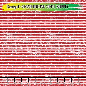 May include: Red and white striped digital paper with a distressed, vintage look. The design is seamless and repeats.  Design by Smashing Ink Vinyl Supply.
