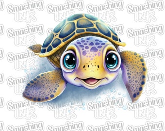 Sweet Baby Turtle ~ Apparel Transfer | DTF | Iron On | Sublimation | HTV