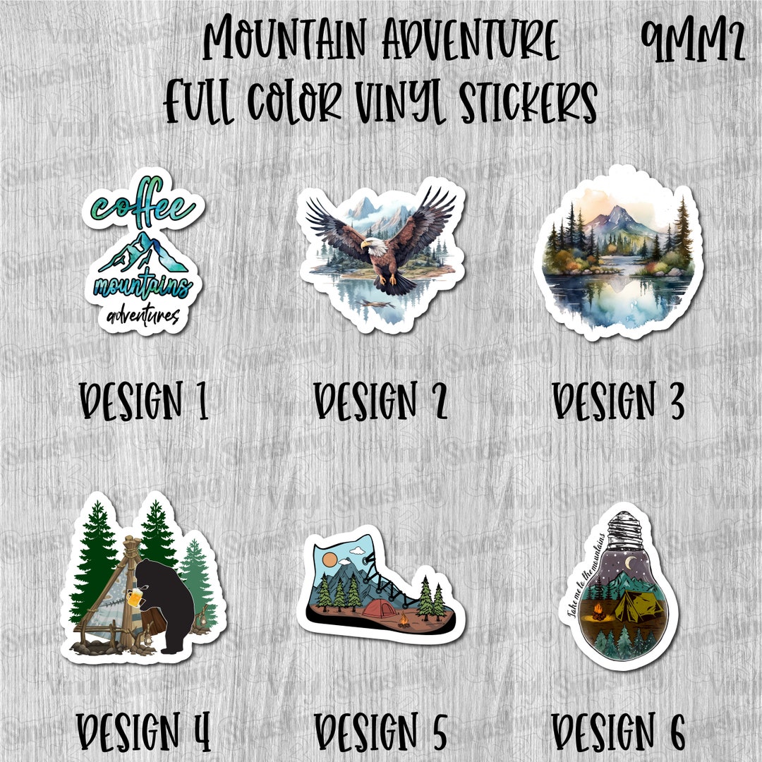 Mountain Adventure Full Color Sticker/printed Vinyl Sticker/printed ...
