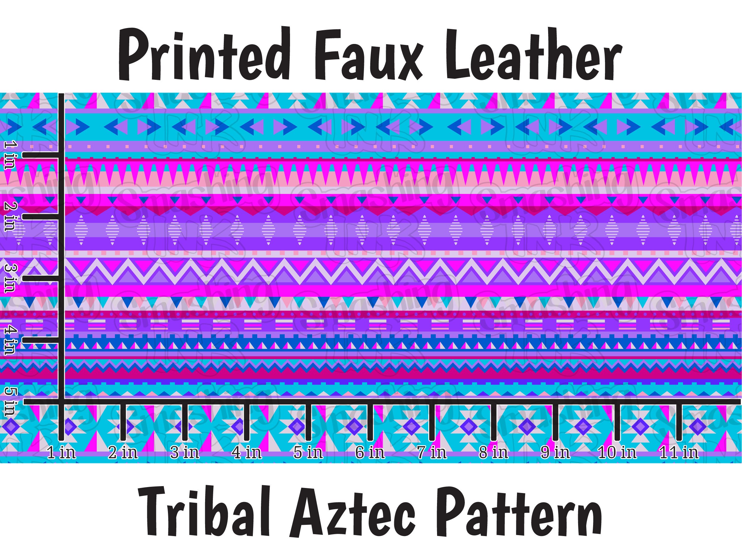 Tribal Aztec Pattern Faux Leather Sheet/printed Faux Leather 