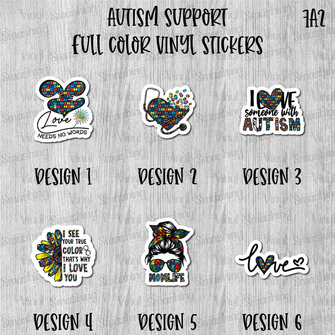 Subtle Autism Sticker Autism Support Full Color Sticker/printed Vinyl Sticker/printed Vinyl ...