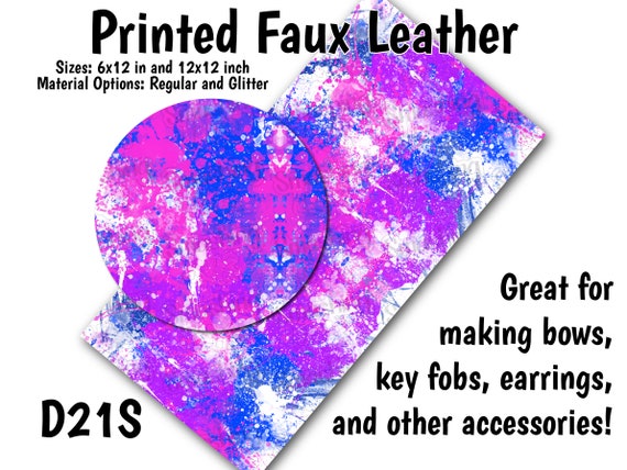 Paint Splatter Faux Leather Sheet/printed Faux Leather for Earrings/leather  Fabric for Bows/leatherette Sheets/synthetic Leather 