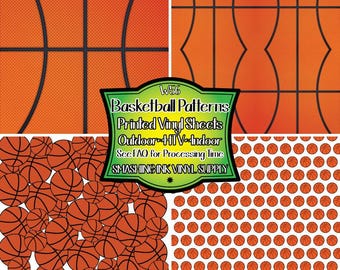 Basketball Adhesive Vinyl | Heat Transfer | Faux Leather | Laser Safe Materials