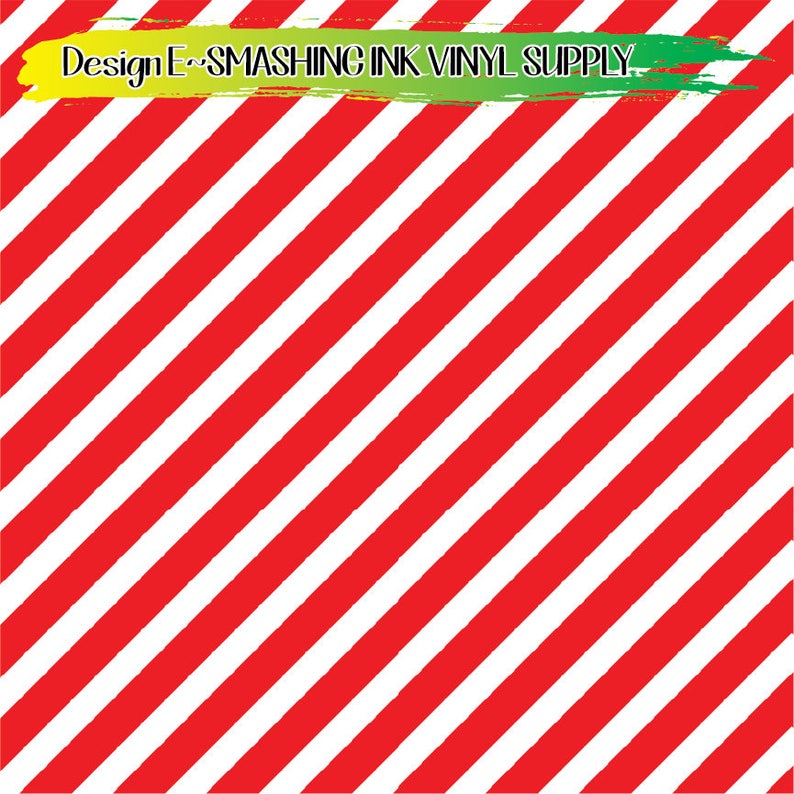 Red White Striped Vinyl/printed Heat Transfer Vinyl/patterned Etsy