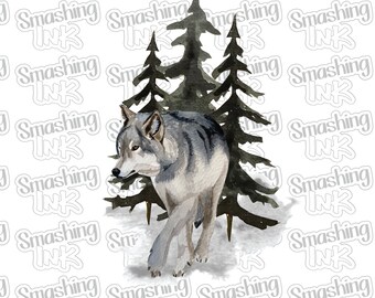 Wolf In Winter ~ Apparel Transfer | DTF | Iron On | Sublimation | HTV