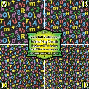 Colorful Chalkboard Adhesive Vinyl | Heat Transfer | Faux Leather | Laser Safe Materials