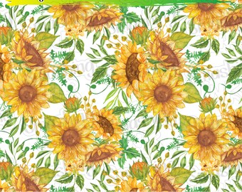 Sunflowers Adhesive Vinyl | Heat Transfer | Faux Leather | Laser Safe Materials