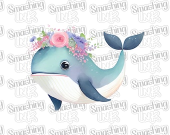 Ballena bebé ~ Transferencia para prendas / DTF / Termoadhesivo / Sublimación / HTV