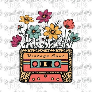 Vintage Soul Apparel Transfer - Available in Heat Transfer, DTF (Direct to Film), or Sublimation, Iron On Shirt Transfer