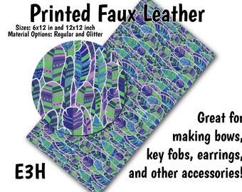 Colorful Feathers Faux Leather Sheet/Printed Faux Leather for Earrings/Leather Fabric for Bows/Leatherette Sheets/Synthetic Leather