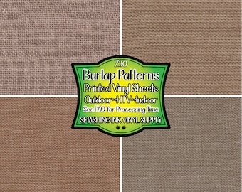 Burlap Adhesive Vinyl | Heat Transfer | Faux Leather | Laser Safe Materials