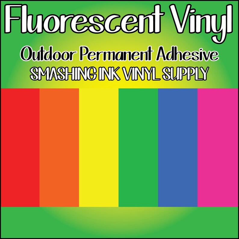 fluorescent vinyl sheetsspecialty vinylpermanent vinylneon etsy
