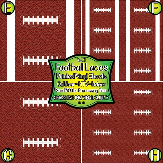 Football Laces Vinyl/printed Heat Transfer Vinyl/patterned - Etsy