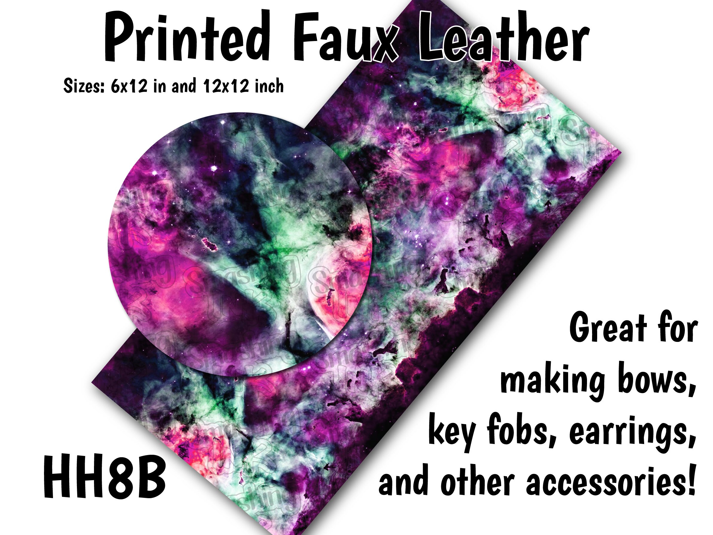 Teal Pink Purple Ombre ☆ Pattern Vinyl, Faux Leather