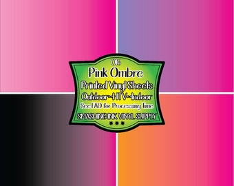 Pink Ombre Vinyl/Printed Heat Transfer Vinyl/Patterned Vinyl/Printed 651 Vinyl/Printed 631 Vinyl/Printed Outdoor Vinyl/Printed HTV