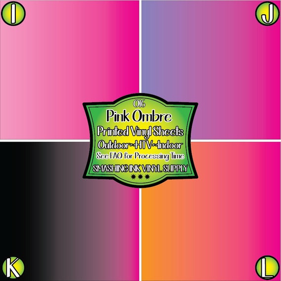 Rainbow Ombre Patterned Heat Transfer Vinyl (HTV)