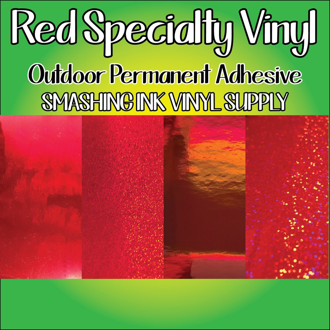 Red Specialty Vinyl/red Glitter Vinyl/red Chrome Vinyl/red - Etsy