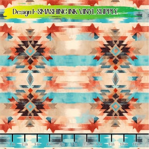 Aztec Western Vinyl/Printed Heat Transfer Vinyl/Patterned Vinyl/Printed 651 Vinyl/Printed Outdoor Vinyl/Printed HTV