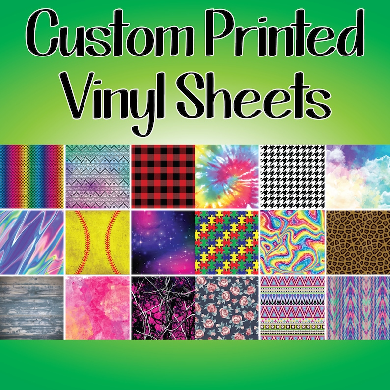 Custom Printed Vinyl/Printed Heat Transfer Vinyl/Patterned Vinyl/Printed 651 Vinyl/Printed 631 Vinyl/Printed Outdoor Vinyl/Printed HTV image 1