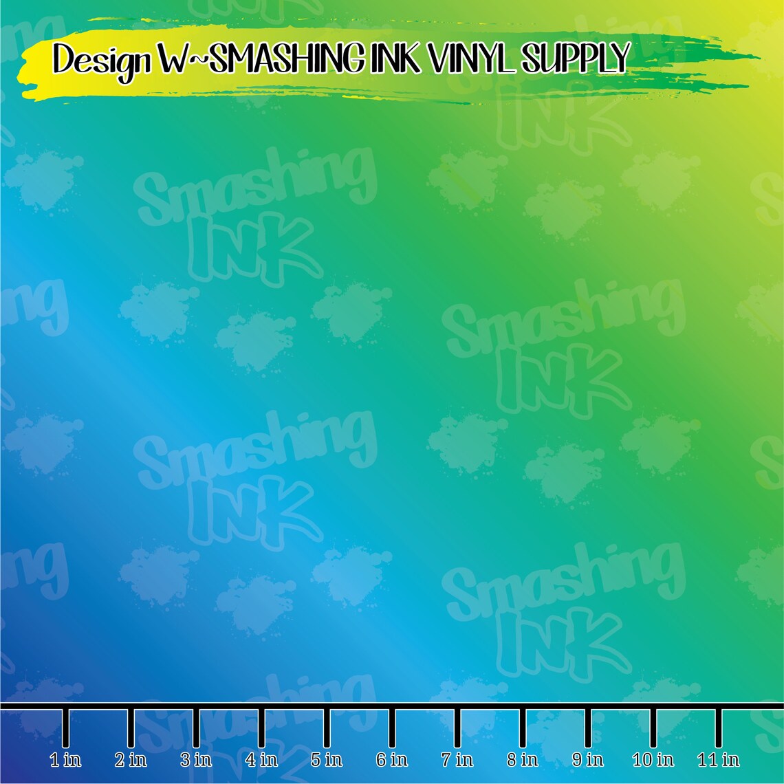 Yellowblue Ombre Vinyl/printed Heat Transfer Vinyl/patterned Etsy