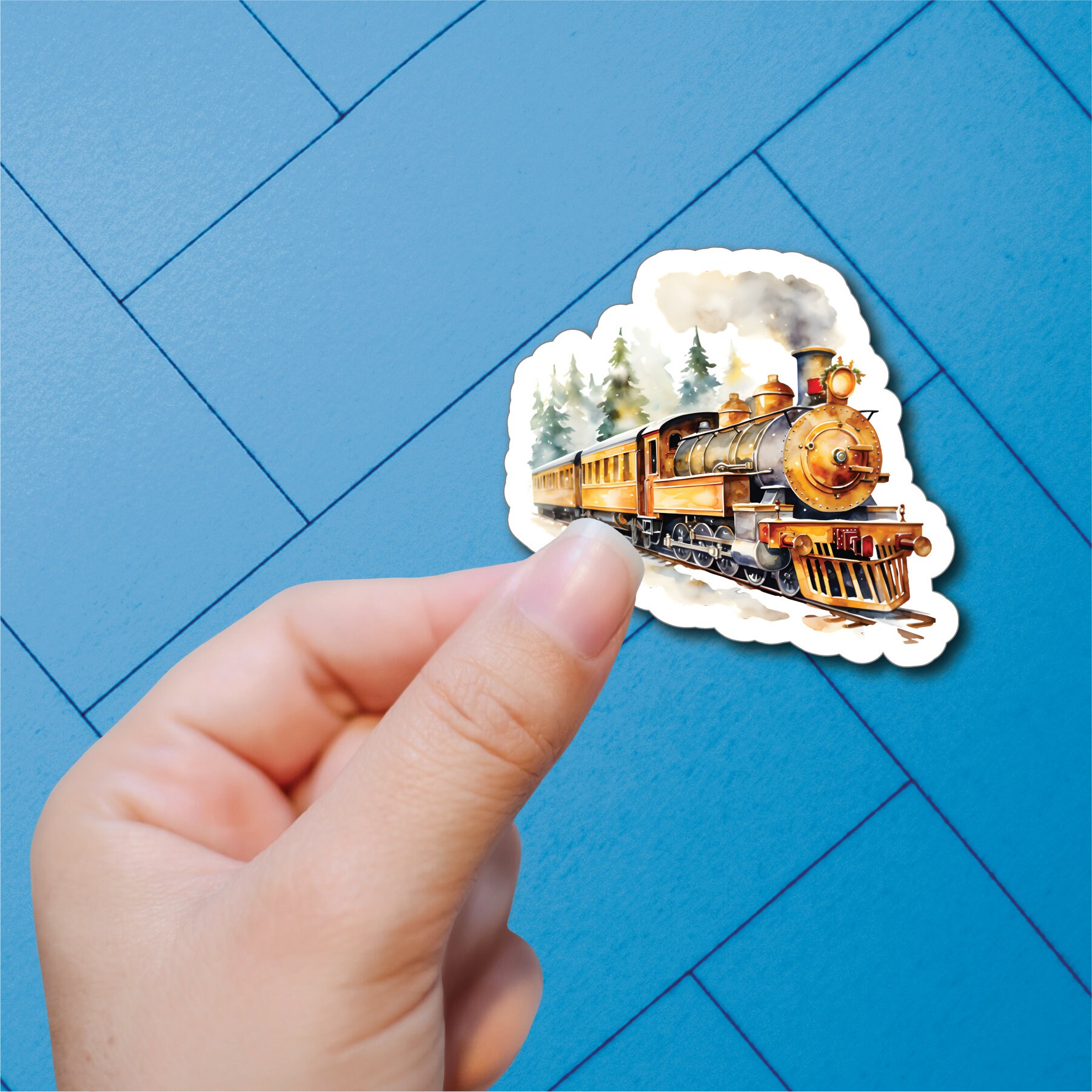 Train Side Sticker Vintage Trains Full Color Sticker/printed Vinyl Sticker/printed Vinyl ...