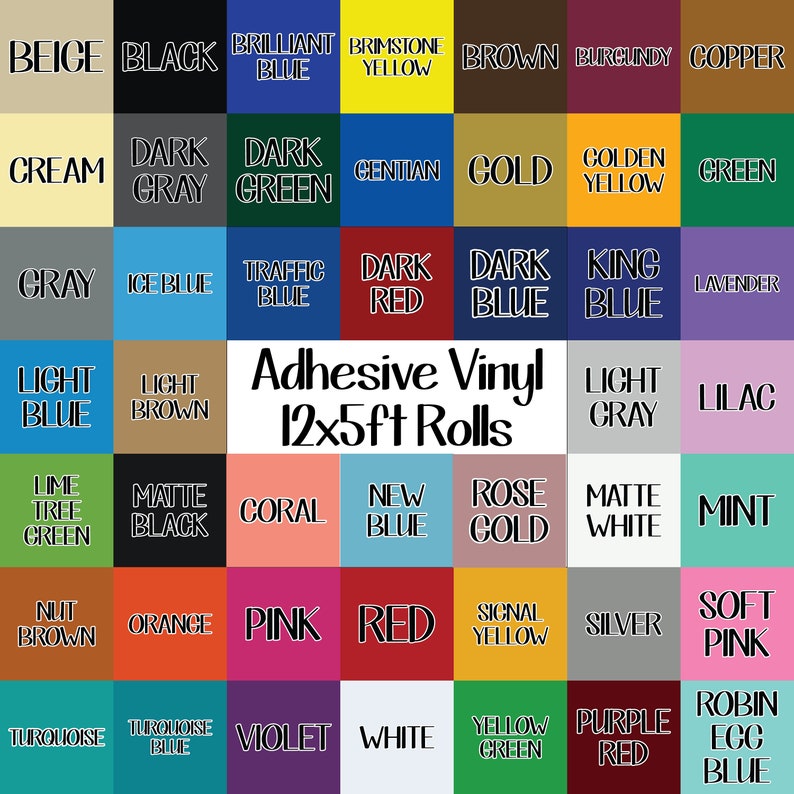 Oracal 651 12x5ft and 12x5yd Rolls/permanent Adhesive Etsy