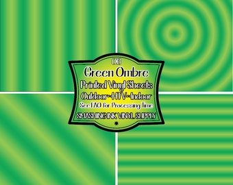 Green Ombre Vinyl Print/Printed Heat Transfer Vinyl/Patterned Vinyl/Printed 651 Vinyl/Printed 631 Vinyl/Printed Outdoor Vinyl/Printed HTV