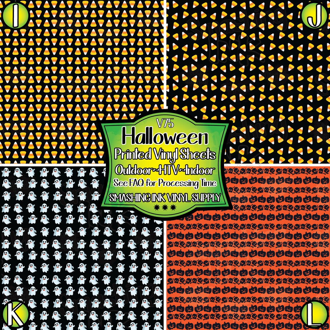 Halloween Vinyl/printed Heat Transfer Vinyl/patterned | Etsy