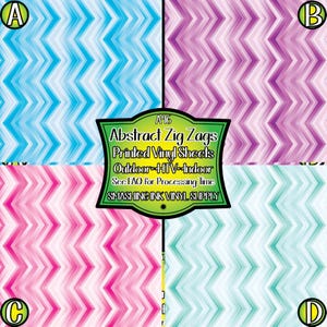 Abstract Zigzag Adhesive Vinyl | Heat Transfer | Faux Leather | Laser Safe Materials