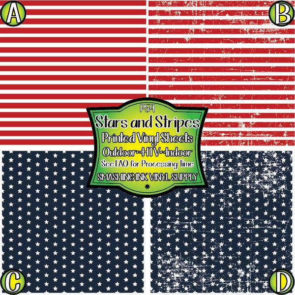 Stars & Stripes Vinyl/Printed Heat Transfer Vinyl/Patterned Vinyl/Printed 651 Vinyl/Printed 631 Vinyl/Printed Outdoor Vinyl/Printed HTV