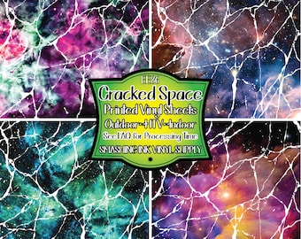 Cracked Space Adhesive Vinyl | Heat Transfer | Faux Leather | Laser Safe Materials
