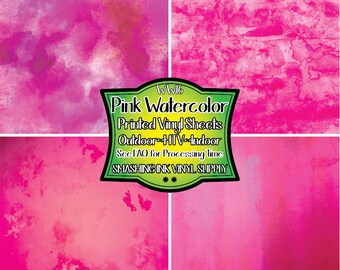 Vinyle adhésif aquarelle rose | Transfert de chaleur | Similicuir | Matériaux sans danger pour le laser