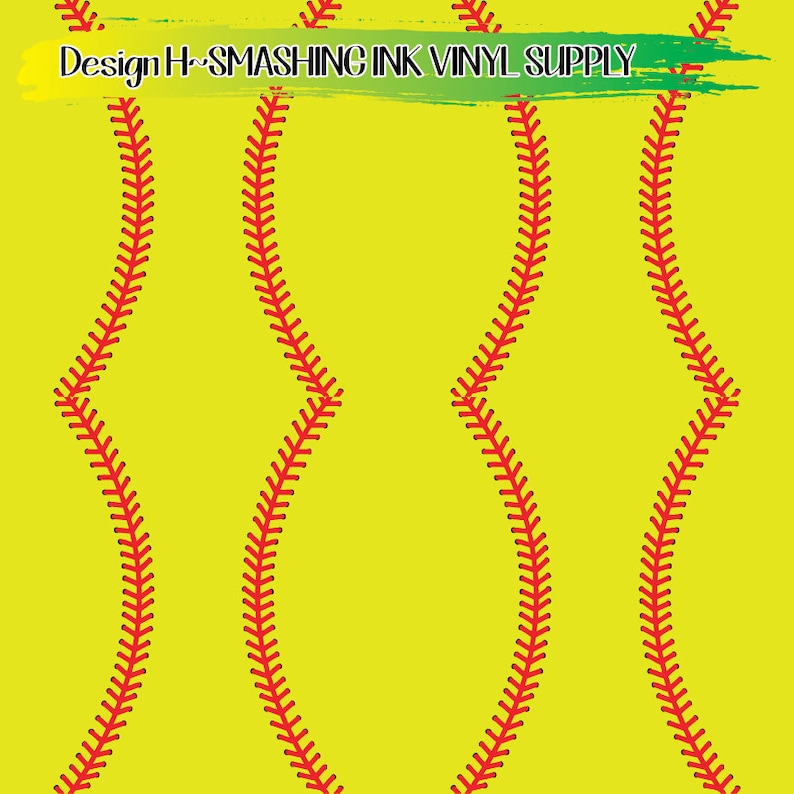 Softball Pattern Vinyl/printed Heat Transfer Vinyl/patterned Etsy