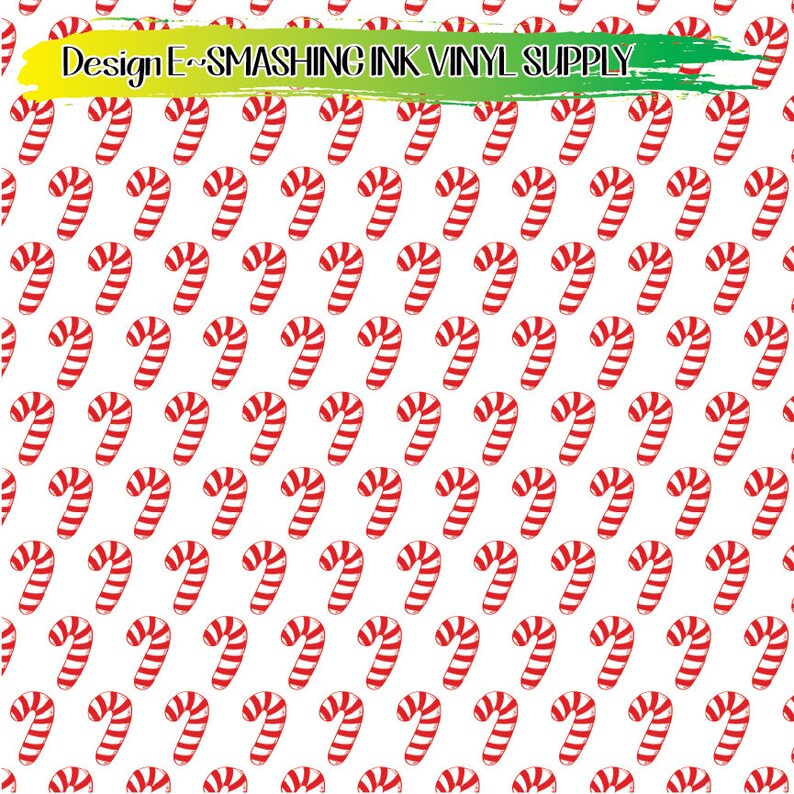 Candy Cane Vinyl/printed Heat Transfer Vinyl/patterned Etsy