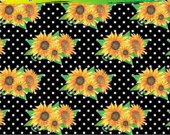 Sunflower Dots Adhesive Vinyl | Heat Transfer | Faux Leather | Laser Safe Materials