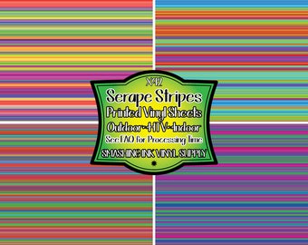 Serape Striped Adhesive Vinyl | Heat Transfer | Faux Leather | Laser Safe Materials